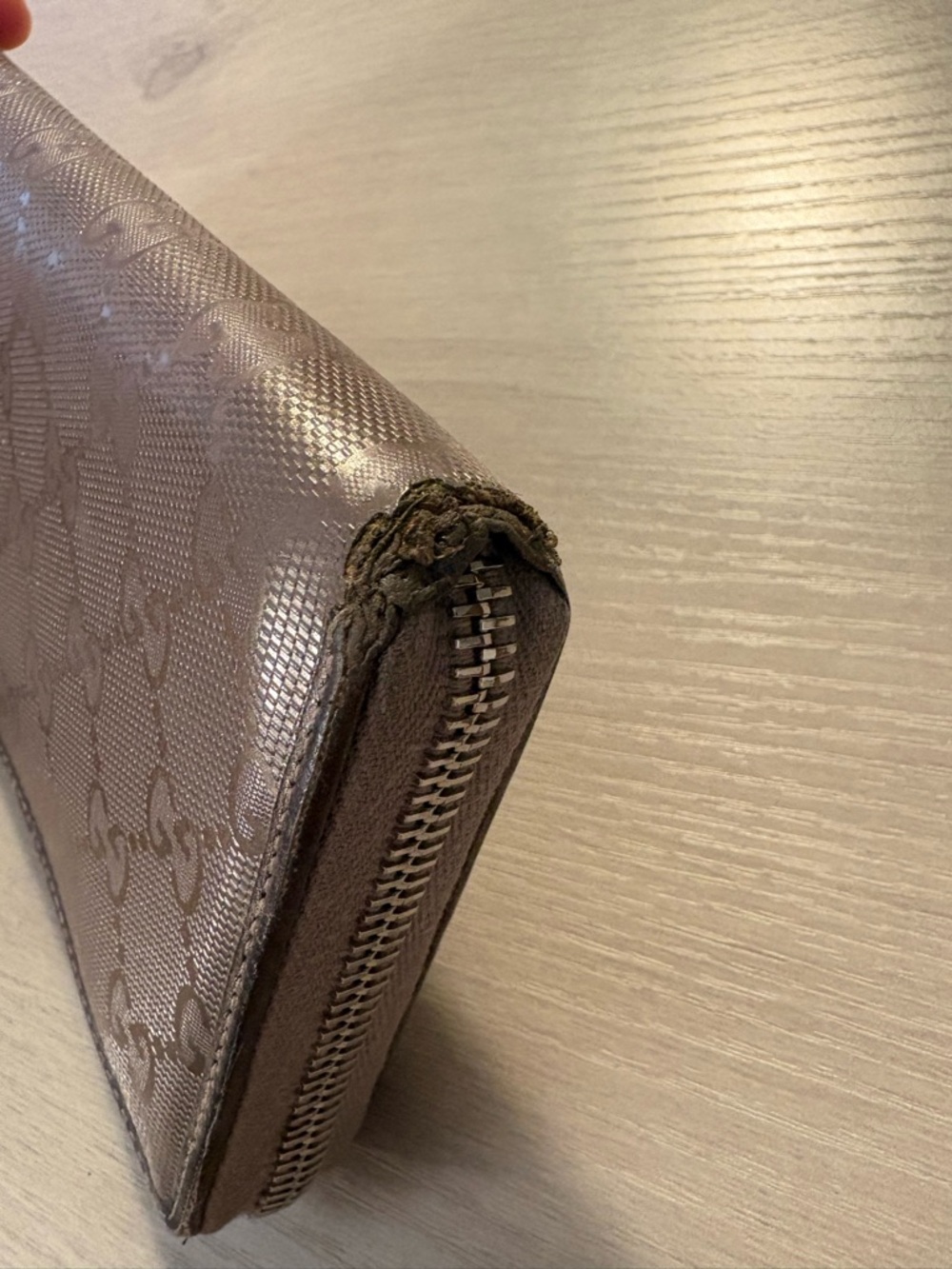 Gucci Taupe Zip-Around monogram long  Wallet - Picture 12 of 15
